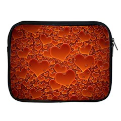 Heart Orange Texture Many Apple Ipad 2/3/4 Zipper Cases by Vaneshart