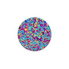 Ripple Motley Colorful Spots Abstract Golf Ball Marker (4 Pack) by Vaneshart