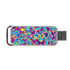 Ripple Motley Colorful Spots Abstract Portable Usb Flash (two Sides) by Vaneshart