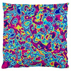 Ripple Motley Colorful Spots Abstract Large Flano Cushion Case (one Side) by Vaneshart