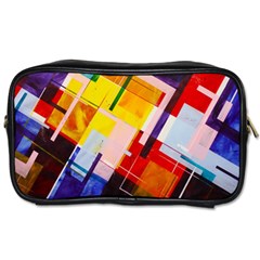 Abstract Lines Shapes Colorful Toiletries Bag (two Sides)