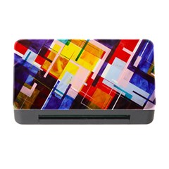 Abstract Lines Shapes Colorful Memory Card Reader With Cf