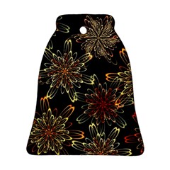 Patterns Abstract Flowers Bell Ornament (two Sides)