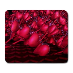 Heart Abstract Shape Pink Light Large Mousepads