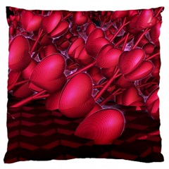 Heart Abstract Shape Pink Light Large Cushion Case (one Side)