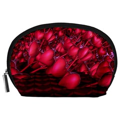 Heart Abstract Shape Pink Light Accessory Pouch (large)