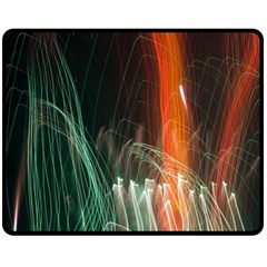 Fireworks Salute Sparks Abstract Lines Double Sided Fleece Blanket (medium) 