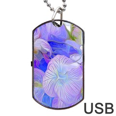 Flowers Abstract Colorful Art Dog Tag Usb Flash (one Side)