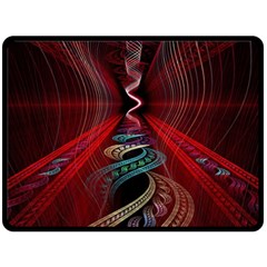 Patterns Red Abstract Double Sided Fleece Blanket (large) 