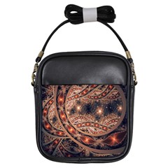 Fractal Patterns Abstract Dark Girls Sling Bag