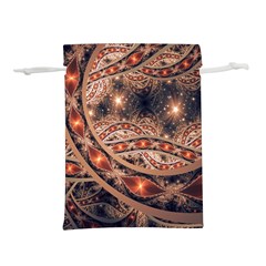 Fractal Patterns Abstract Dark Lightweight Drawstring Pouch (l) by Vaneshart