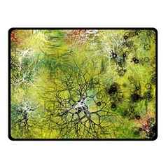 Abstract Spots Lines Green Fleece Blanket (small) by Vaneshart