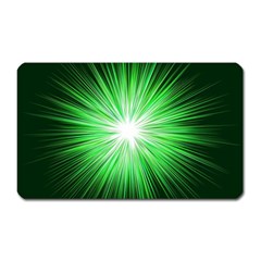 Green Blast Background Magnet (rectangular)