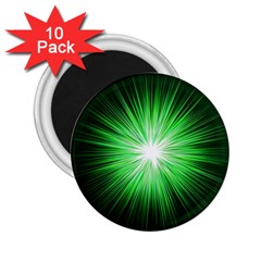 Green Blast Background 2 25  Magnets (10 Pack)  by Mariart