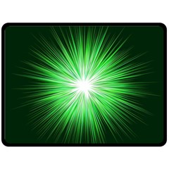 Green Blast Background Double Sided Fleece Blanket (large) 