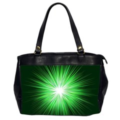 Green Blast Background Oversize Office Handbag (2 Sides)