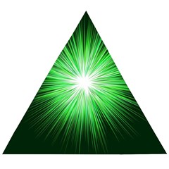 Green Blast Background Wooden Puzzle Triangle