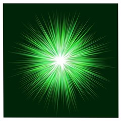 Green Blast Background Wooden Puzzle Square by Mariart