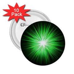 Green Blast Background 2 25  Buttons (10 Pack) 