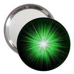 Green Blast Background 3  Handbag Mirrors by Mariart