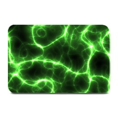 Lightning Electricity Pattern Green Plate Mats by Alisyart