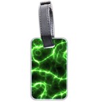 Lightning Electricity Pattern Green Luggage Tag (two sides) Back