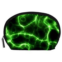 Lightning Electricity Pattern Green Accessory Pouch (large)