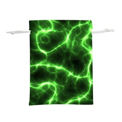 Lightning Electricity Pattern Green Lightweight Drawstring Pouch (s) by Alisyart