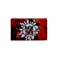 Wonderful Fairy With Butterflies And Roses Cosmetic Bag (small) by FantasyWorld7