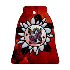 Wonderful Fairy With Butterflies And Roses Ornament (Bell)