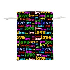 Love 3 Lightweight Drawstring Pouch (l)