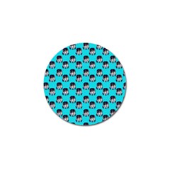 Forest Girl Bight Baby Blue Patttern Golf Ball Marker