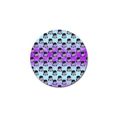 Forest Girl Bight Baby Blue Patttern Ombre Golf Ball Marker (4 Pack)