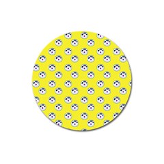 English Breakfast Yellow Pattern Magnet 3  (round) by snowwhitegirl