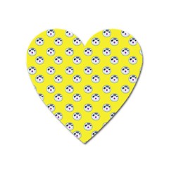 English Breakfast Yellow Pattern Heart Magnet