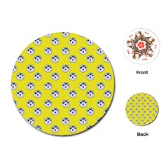 English Breakfast Yellow Pattern Playing Cards Single Design (round)