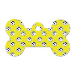 English Breakfast Yellow Pattern Dog Tag Bone (two Sides) by snowwhitegirl