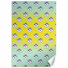 English Breakfast Yellow Pattern Mint Ombre Canvas 24  X 36 