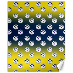 English Breakfast Yellow Pattern Blue Ombre Canvas 16  X 20 