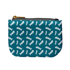 Fish Teal Blue Pattern Mini Coin Purse by snowwhitegirl