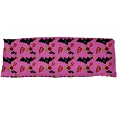Bat Rose Lips Pink Pattern Body Pillow Case Dakimakura (two Sides) by snowwhitegirl