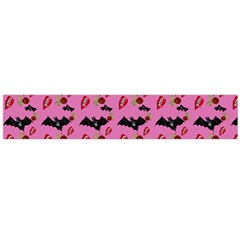 Bat Rose Lips Pink Pattern Large Flano Scarf  by snowwhitegirl