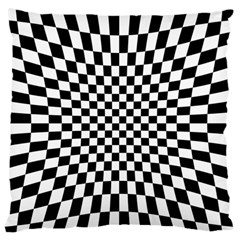 Illusion Checkerboard Black And White Pattern Standard Flano Cushion Case (two Sides) by Vaneshart