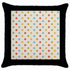 Polka Dots Dot Spots Throw Pillow Case (black) by Vaneshart