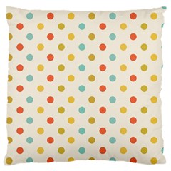 Polka Dots Dot Spots Large Cushion Case (one Side) by Vaneshart