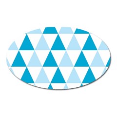 Abstract Modern Background Blue Oval Magnet by Vaneshart