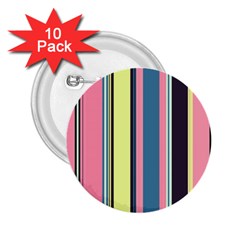Stripes Colorful Wallpaper Seamless 2 25  Buttons (10 Pack)  by Vaneshart