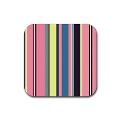 Stripes Colorful Wallpaper Seamless Rubber Coaster (square)  by Vaneshart
