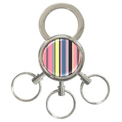 Stripes Colorful Wallpaper Seamless 3-Ring Key Chain