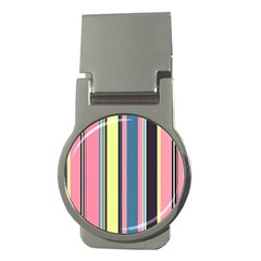 Stripes Colorful Wallpaper Seamless Money Clips (Round) 